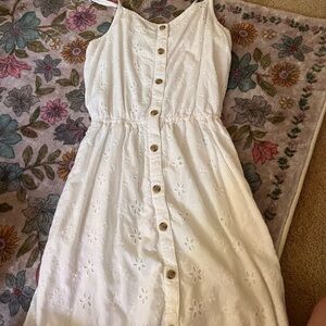 Abercrombie Kids White Button-Down Dress